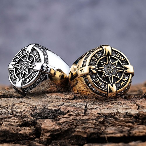 Compass crystal zircons ring - compass,