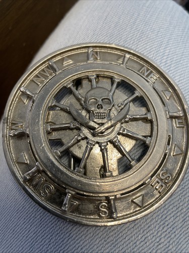 Silver star pirate compass - silver,